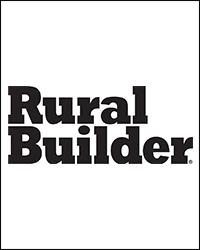 Black bold text reading “Rural Builder” is centered on a plain white background, evoking inspiration for your next luxury horse barn or party barn project. There are no additional images or graphics present.