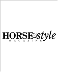 Logo for Horse & Style Magazine featuring the magazine name in black text on a white background, with Horse in bold serif font and & style in italic script, evoking the elegance of a luxury horse barn. MAGAZINE appears in small capital letters underneath.